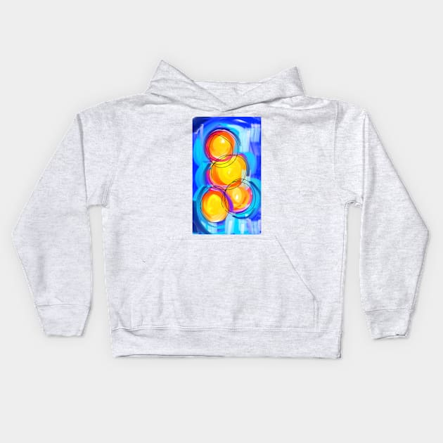 Watercolor paint sunny day abstract Kids Hoodie by soycarola